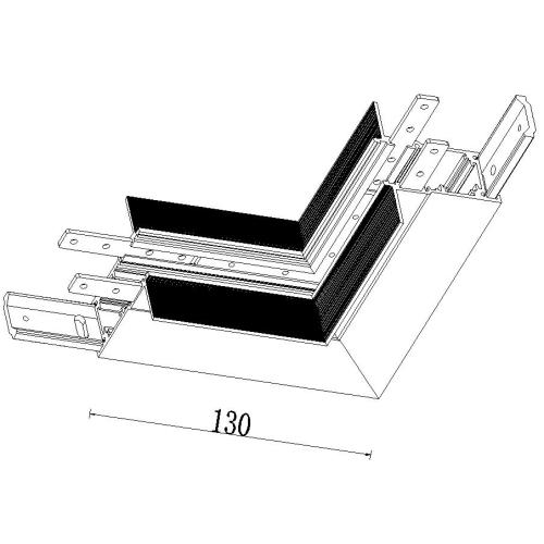 DC48V Recessed magnet Track lighting System